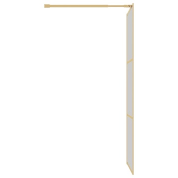 Paravan de duș walk-in auriu, 90x195 cm sticlă ESG transparentă - Img 4