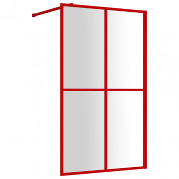 Paravan de duș walk-in roșu 118x195 cm sticlă ESG transparentă - Img 2