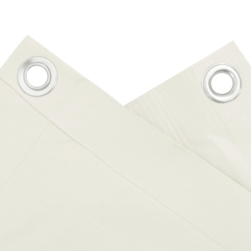 Paravan de grădină, alb, 600x75 cm, PVC - Img 3