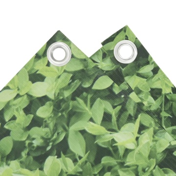 Paravan de grădină cu aspect de plantă, verde, 600x90 cm, PVC - Img 4