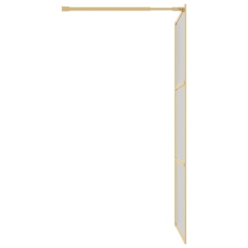 Paravan duș walk-in, auriu, 100x195 cm, sticlă ESG transparentă - Img 4