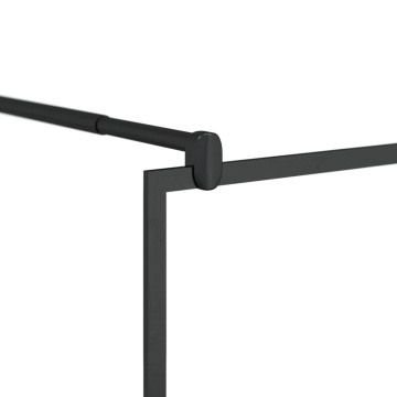 Paravan duș walk-in cu raft negru 100x195cm sticlă ESG/aluminiu - Img 5