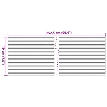 Paravane de grădină, 10 buc., gri deschis, 252,5x19 cm, PVC - Img 6