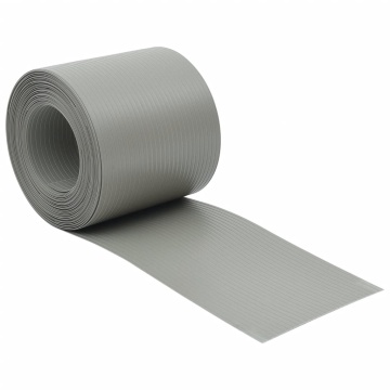 Paravane de grădină, 10 buc., gri piatră, 252,5x19 cm, PVC - Img 2