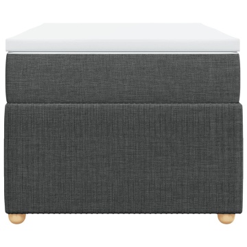Pat box spring cu saltea, gri închis, 80x200 cm, textil - Img 4