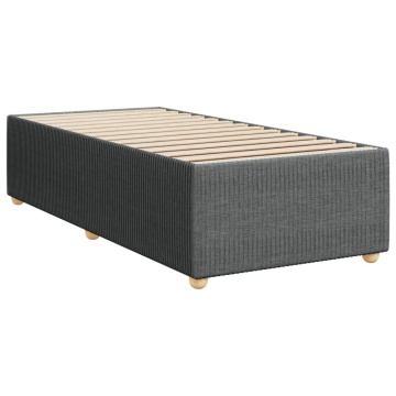 Pat box spring cu saltea, gri închis, 80x200 cm, textil - Img 6
