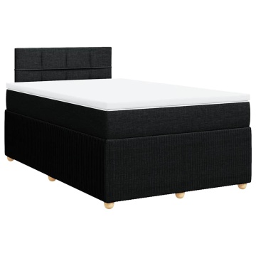 Pat box spring cu saltea, negru, 120x190 cm, catifea - Img 2