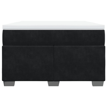 Pat box spring cu saltea, negru, 120x200 cm, catifea - Img 4