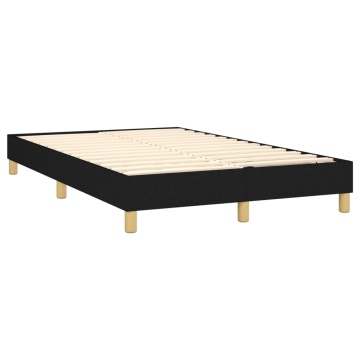 Pat box spring cu saltea, negru, 120x200 cm, textil - Img 4