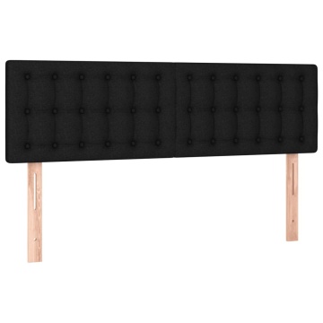 Pat box spring cu saltea, negru, 140x200 cm, textil - Img 5