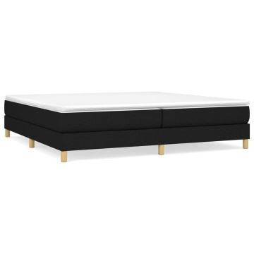 Pat box spring cu saltea, negru, 200x200 cm, textil - Img 2