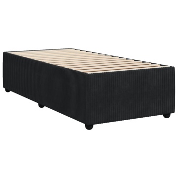 Pat box spring cu saltea, negru, 90x190 cm, catifea - Img 7