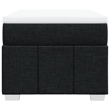 Pat box spring cu saltea, negru, 90x200 cm, textil - Img 4