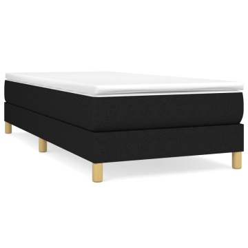Pat box spring cu saltea, negru, 90x200 cm, textil - Img 2