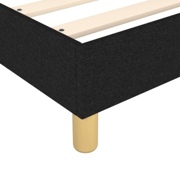 Pat box spring cu saltea, negru, 90x200 cm, textil - Img 6