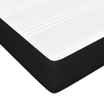 Pat box spring cu saltea, negru, 90x200 cm, textil - Img 7