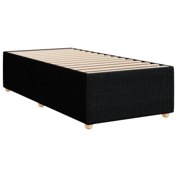 Pat box spring cu saltea, negru, 90x200 cm, textil - Img 6
