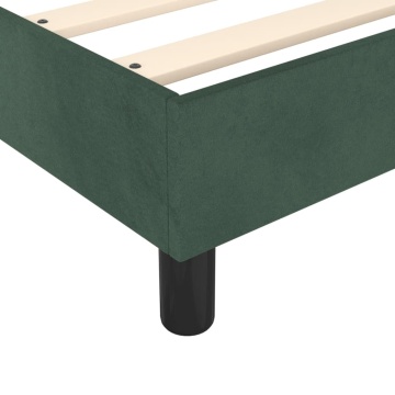 Pat box spring cu saltea, verde închis, 80x200 cm, catifea - Img 6