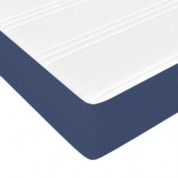 Pat continental cu saltea, albastru, 140x200cm, material textil - Img 7
