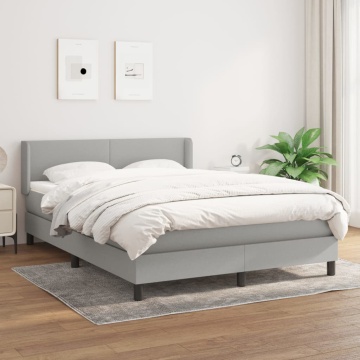 Pat continental, gri deschis, 140x200 cm, material textil - Img 1