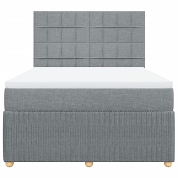 Pat continental, gri deschis, 140x200 cm, material textil - Img 5