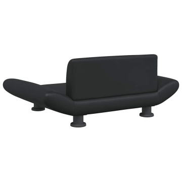 Pat de câini, negru, 70x45x28 cm, piele ecologică - Img 7