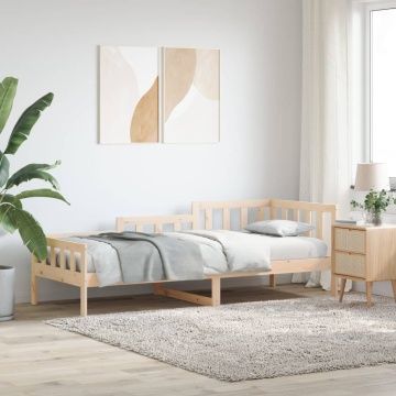 Pat de zi fără saltea, 80x200 cm, lemn masiv pin - Img 1