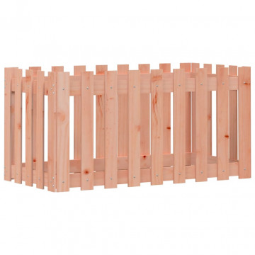 Pat înălțat grădină cu design gard 100x50x50 cm lemn douglas - Img 4