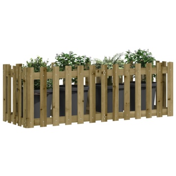 Pat înălțat grădină design gard 150x50x50 cm lemn impregnat pin - Img 3
