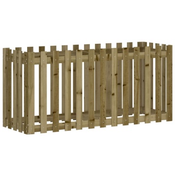 Pat înălțat grădină design gard 150x50x70 cm lemn impregnat pin - Img 2