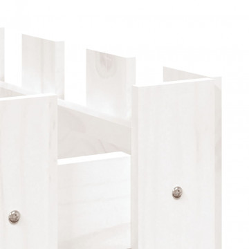 Pat înălțat grădină design gard alb 100x50x70cm lemn pin tratat - Img 6