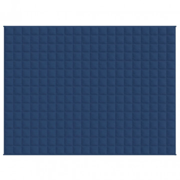 Pătură cu greutăți, albastru, 150x200 cm, 7 kg, material textil - Img 3