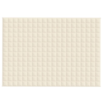 Pătură grea, crem deschis, 135x200 cm, 6 kg, material textil - Img 3