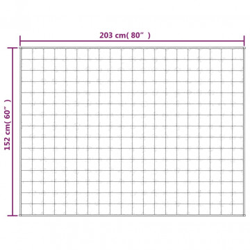 Pătură grea, gri, 152x203 cm, 7 kg, material textil - Img 5