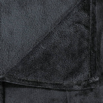 Pătură, negru, 130x170 cm, poliester - Img 4