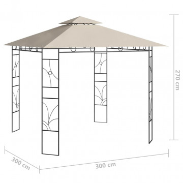 Pavilion, crem, 3x3x2,7 m, 160 g/m² - Img 5