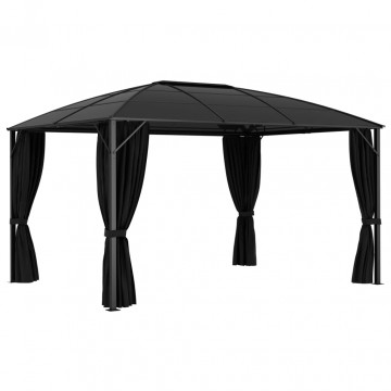 Pavilion cu perdele, antracit, 400 x 300 x 265 cm - Img 6