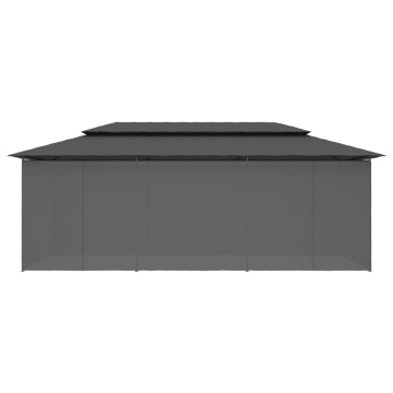 Pavilion cu perdele, antracit, 600 x 298 x 270 cm - Img 8