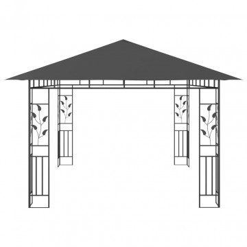 Pavilion cu plasă anti-țânțari, antracit, 4 x 3 x 2,73 m - Img 3