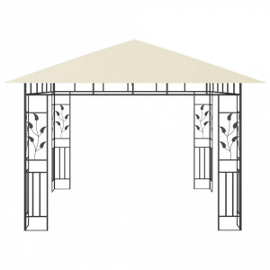Pavilion cu plasă anti-țânțari, crem, 3x3x2,73 m, 180 g/m² - Img 4