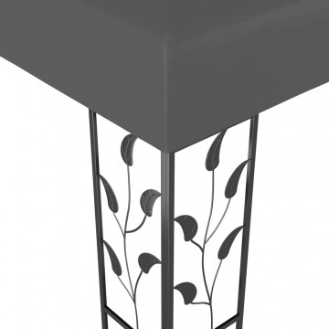Pavilion cu șir de lumini LED, antracit, 3x3 m - Img 8