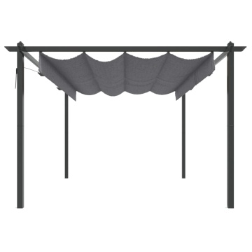 Pavilion de grădină, acoperiș retractabil, antracit, 4x3 m - Img 4