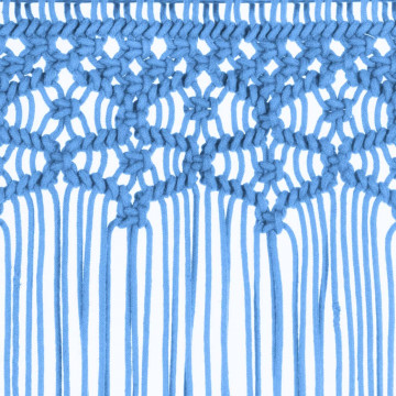 Perdea macrame, albastru, 140 x 240 cm, bumbac - Img 4