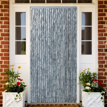 Perdea pentru insecte, alb și gri, 100x230 cm, chenille - Img 1
