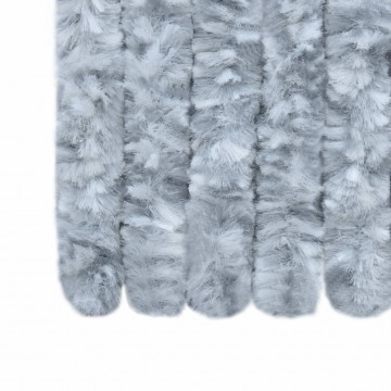 Perdea pentru insecte, alb și gri, 100x230 cm, chenille - Img 5
