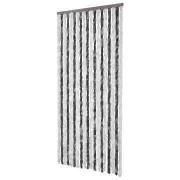 Perdea pentru insecte, gri și alb, 120 x 220 cm, chenille - Img 3