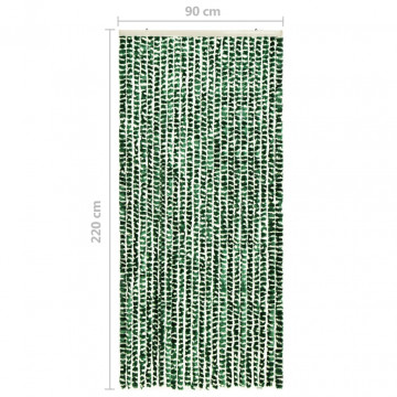 Perdea pentru insecte, verde și alb, 90 x 220 cm, chenille - Img 5