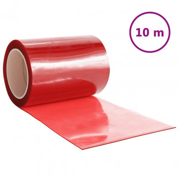 Perdea pentru ușă, roșu, 300 mmx2,6 mm 10 m, PVC - Img 2