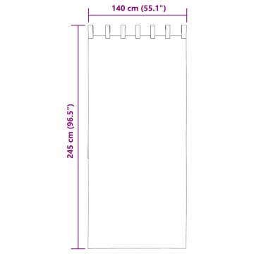 Perdele Voile cu Bucle 2 buc Alb 140x245 cm - Img 7