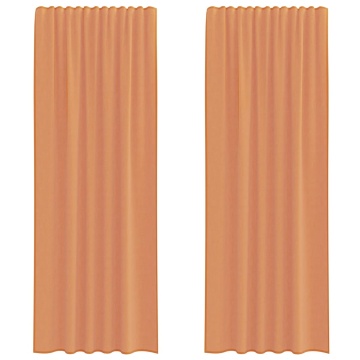 Perdele Voile cu Bucle 2 buc Terracota 140x260 cm - Img 2